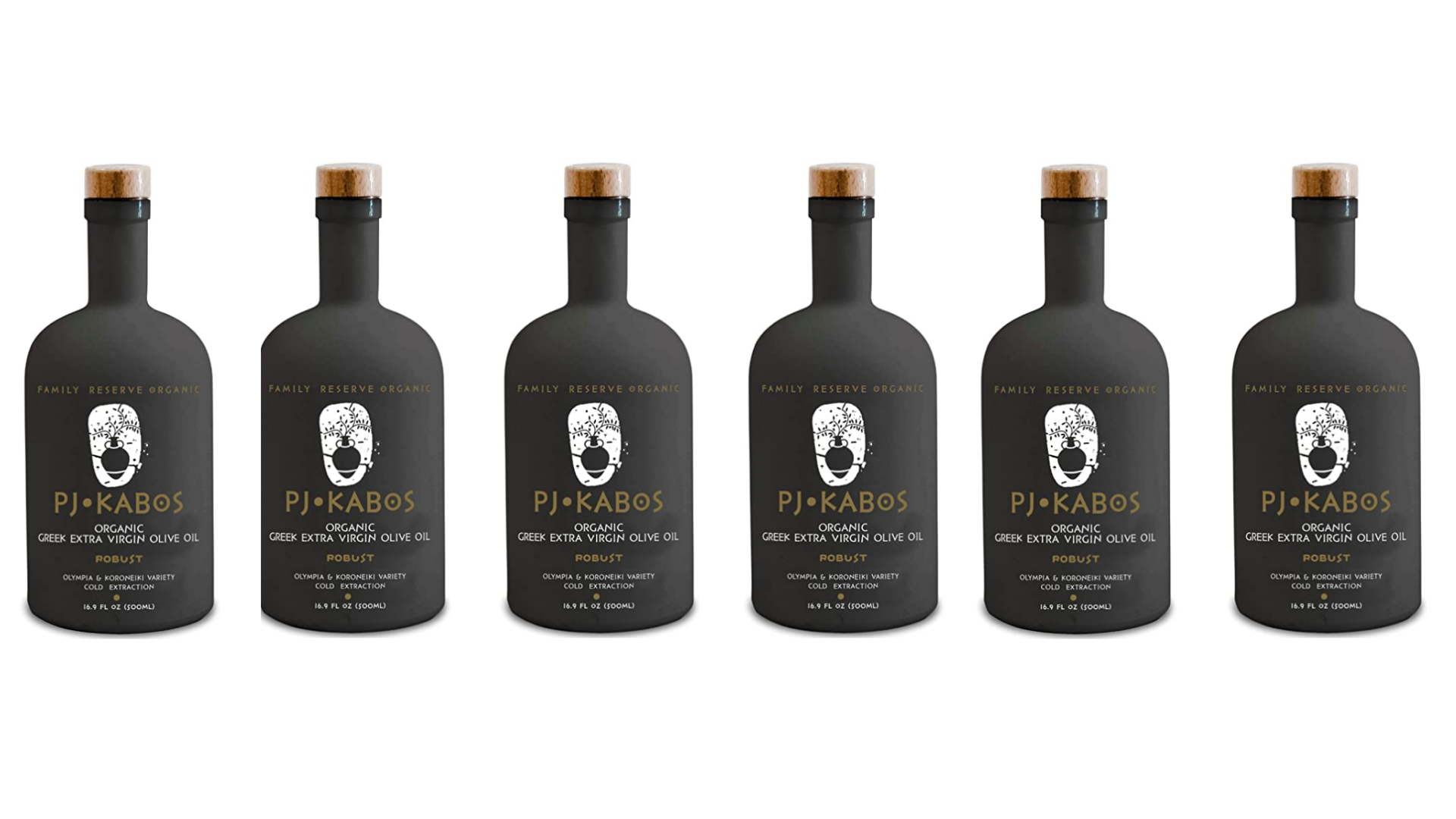 PJ KABOS “Family Reserve - ROBUST” Organic Greek Extra Virgin Olive Oil - Six Bottles - image 3